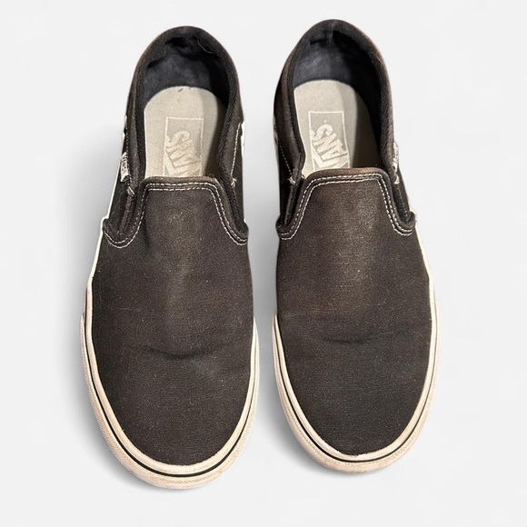 Vans Platform Black Slip Ons Womens size 8.5 - Picture 1 of 8
